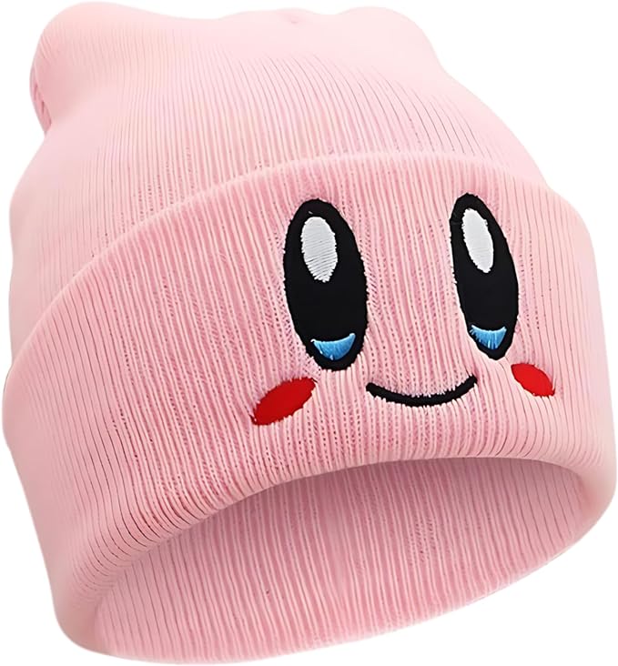 Kirby Beanie Adult Size Anime Hat Accessory Kawaii, Medium-Large