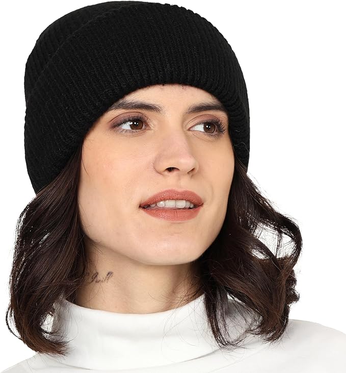 Casual Winter Knit Beanie for Women, Thick Warm Skull Cap Women Beanies, Stylish Women's Warm Winter Hats
